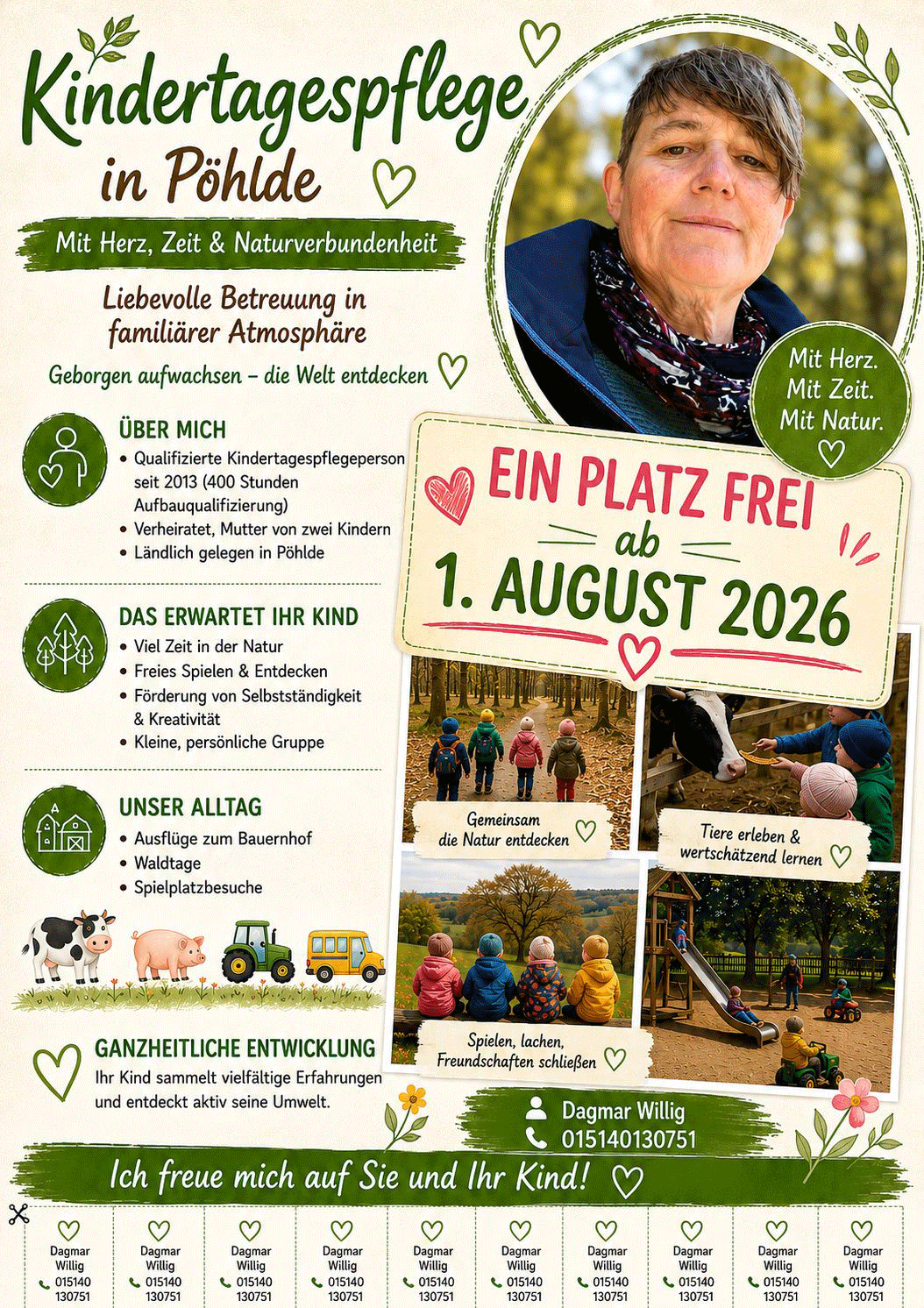 Plätze frei ab 1. August 2026